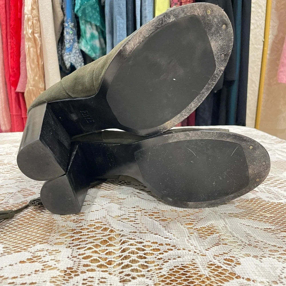 Frye Dark Green Lace-Up Heeled Boots - Picture 3 of 7